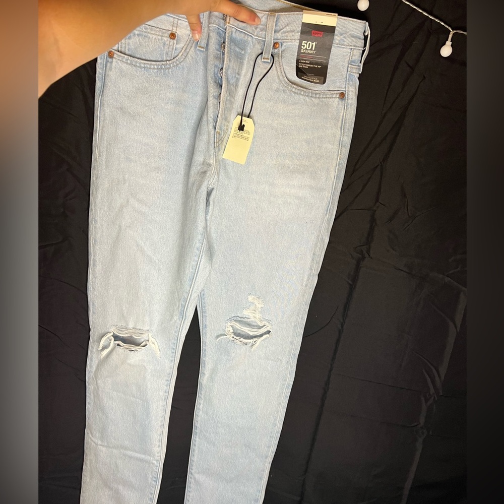 BRAND NEW LEVIS 501 high rise skinny 29x30